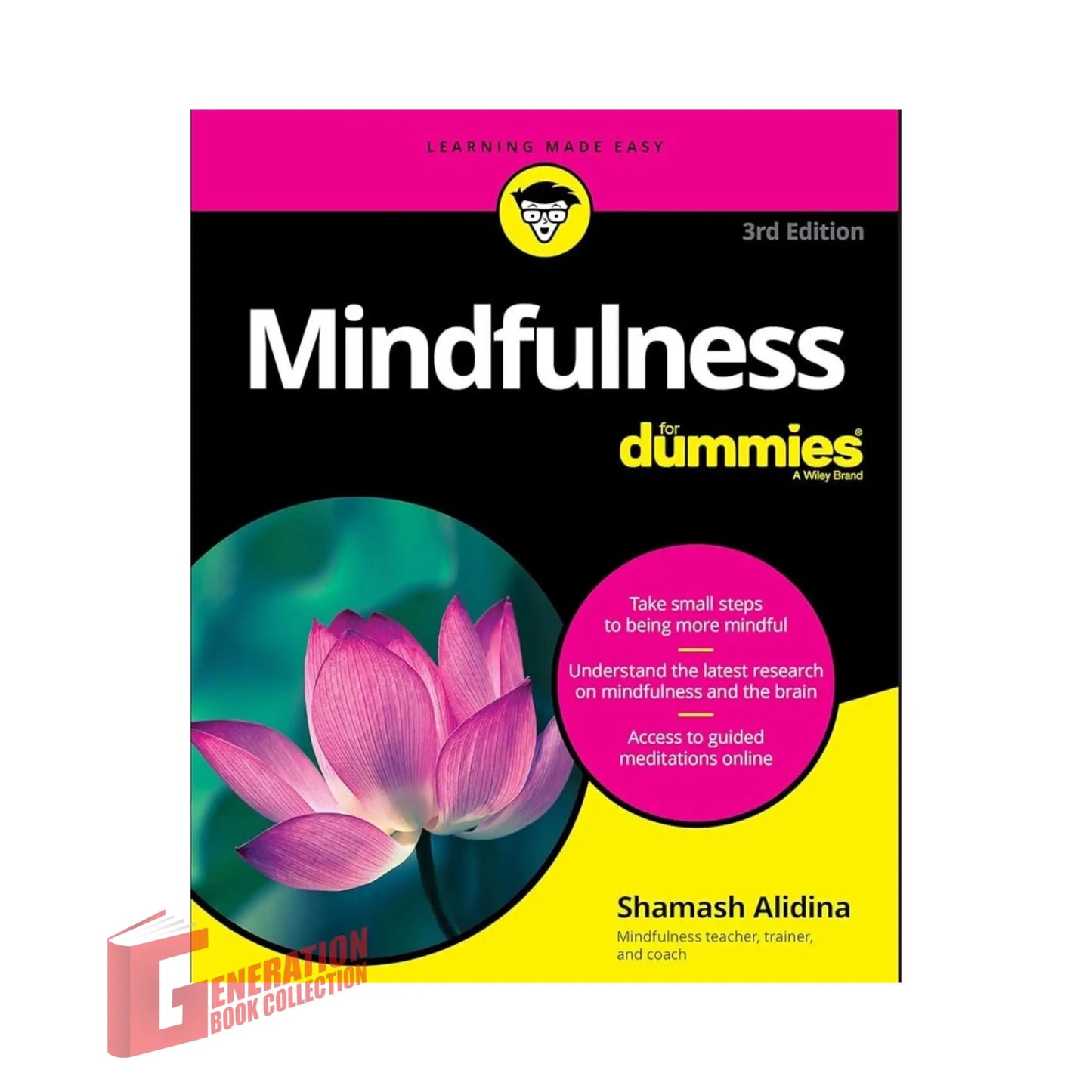 The front cover of Mindfulness For Dummies by Shamash Alidina, available as an original imported copy at Generation Books Collection Pakistan.