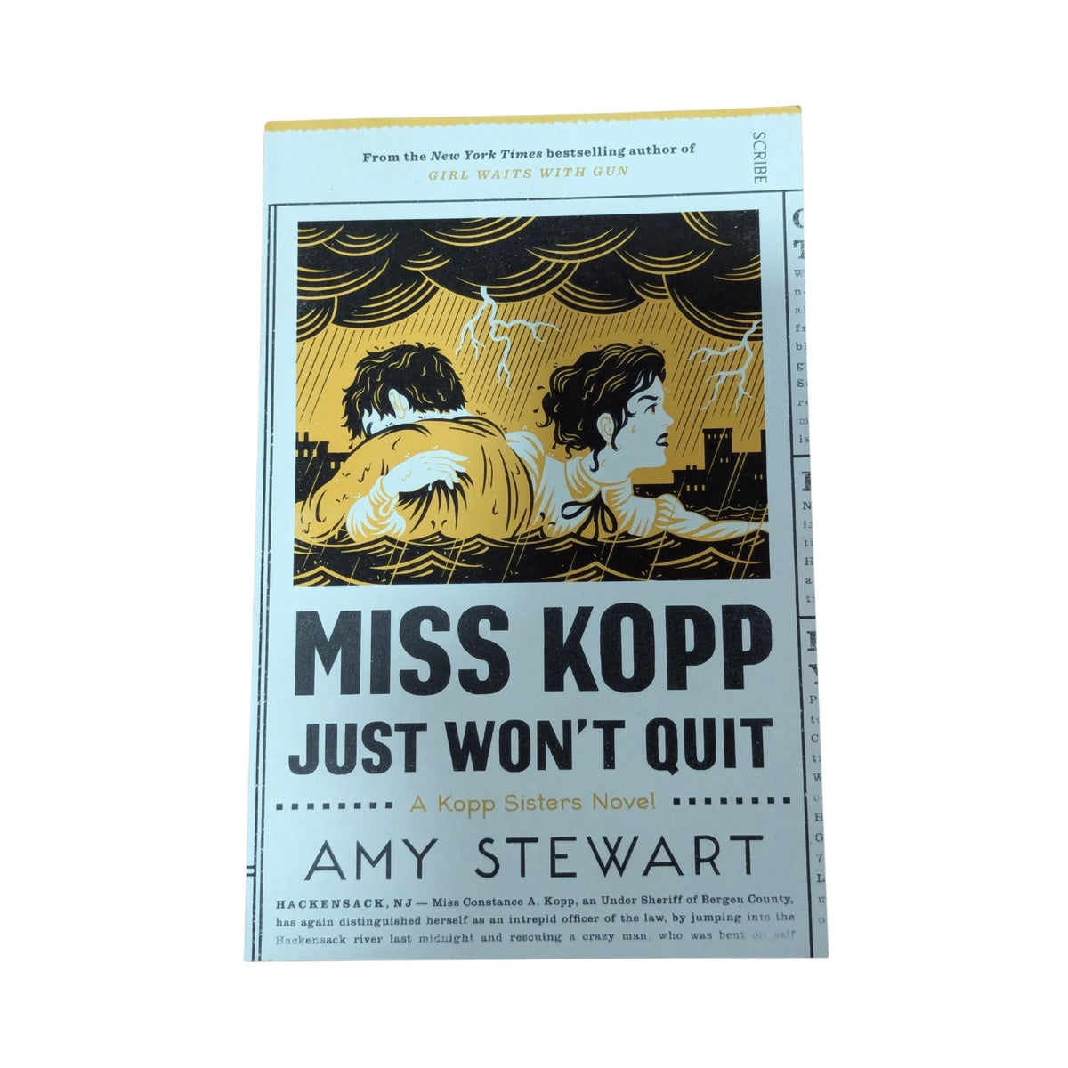 Miss Kopp Just Won't Quit by Amy Stewart, Scribe Publications paperback historical mystery novel