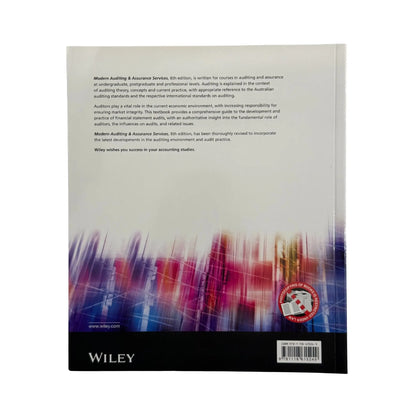 Back cover details of Modern Auditing and Assurance Services imported edition