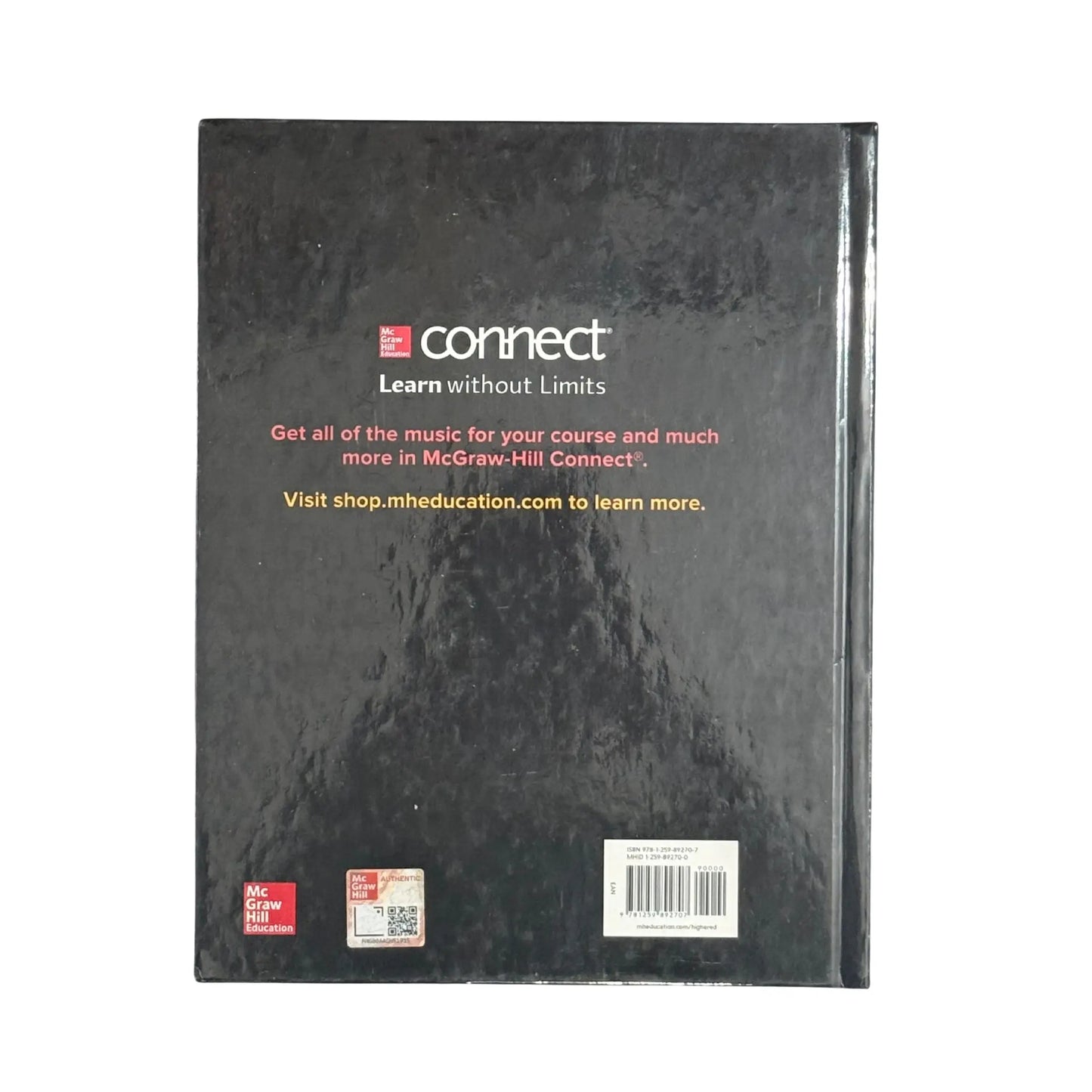 Back cover details of Music: An Appreciation imported edition