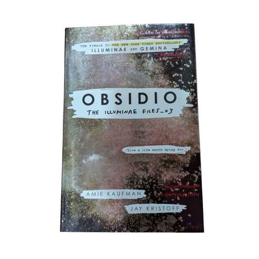 Front cover of Obsidio by Amie Kaufman and Jay Kristoff, Book 3 of The Illuminae Files trilogy.