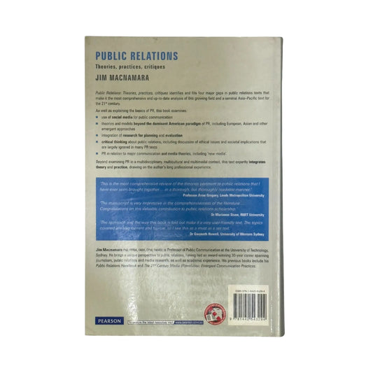 Public Relations Theories, Practices, Critques