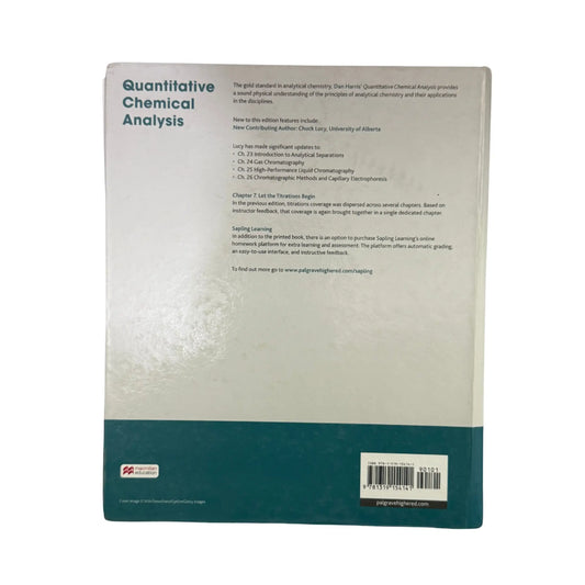 Quantitative Chemical Analysis [May 29, 2015] Harris, Daniel C.