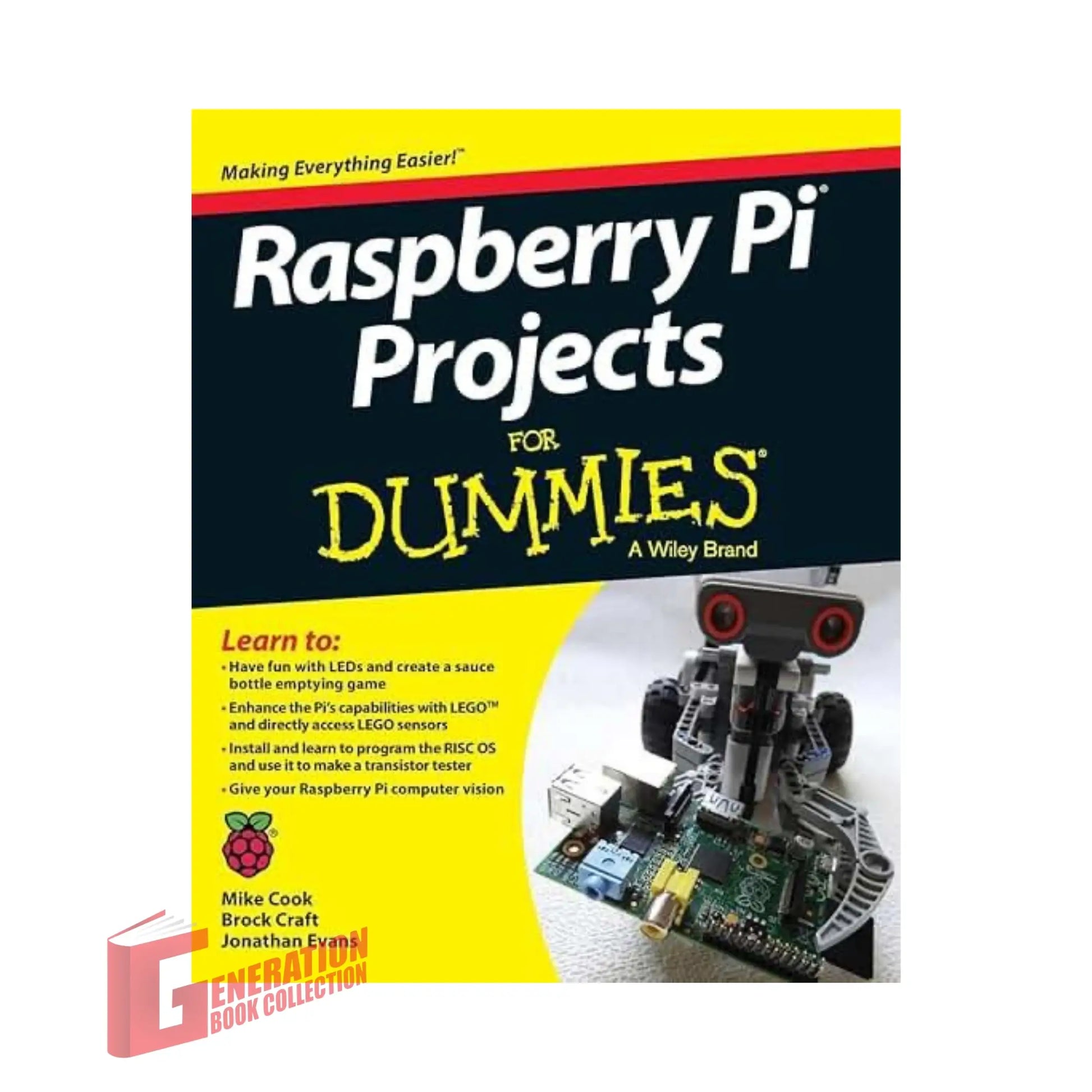Raspberry Pi Projects For Dummies by Mike Cook et al. original tech project book cover