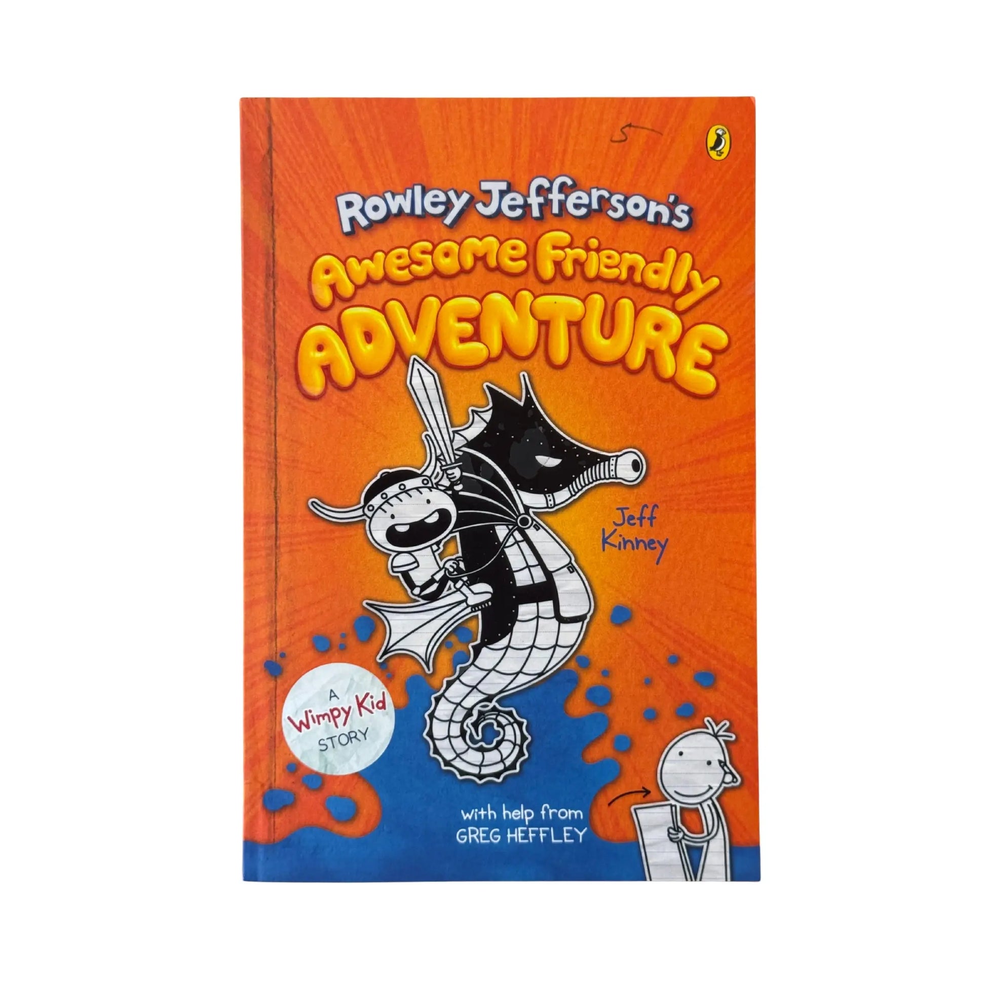 The front cover of Rowley Jefferson's Awesome Friendly Adventure by Jeff Kinney, available as an original imported copy at Generation Books Collection Pakistan.
