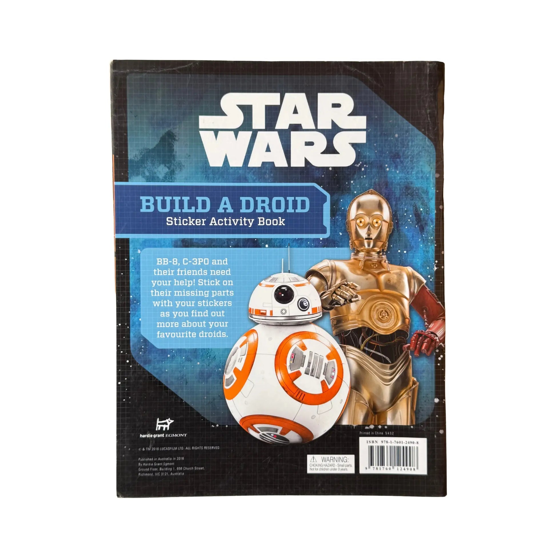 Back cover details of Star Wars: Build the Droid imported edition