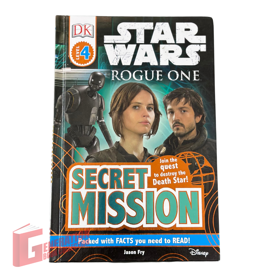 Official front cover of Star Wars: Rogue One Secret Mission, a genuine imported Star Wars adventure book.