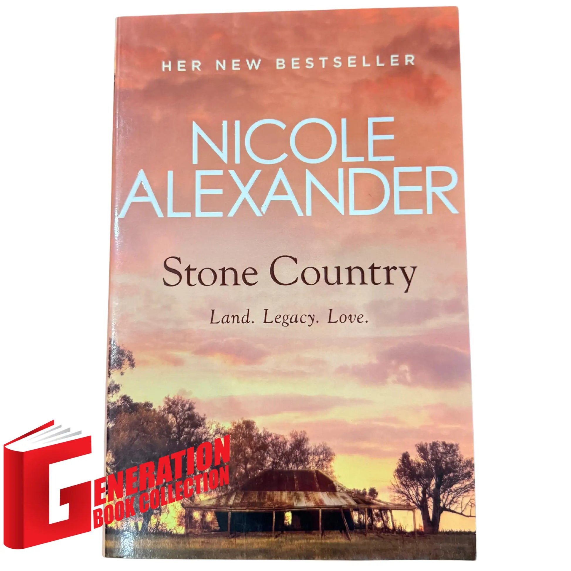 Official cover of Stone Country by Nicole Alexander, a genuine imported Australian outback drama novel.