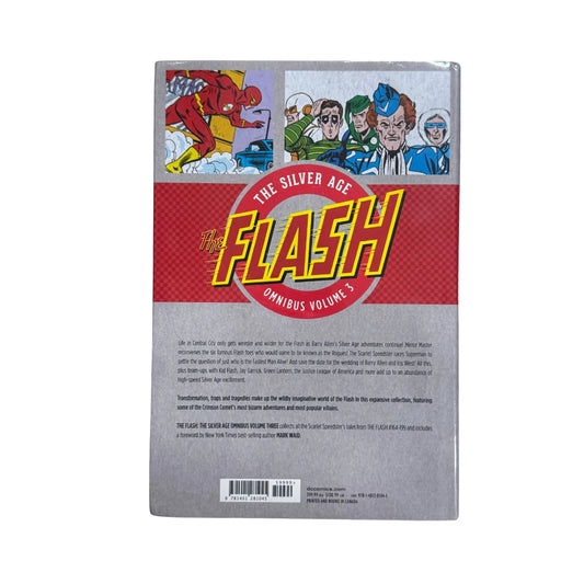 The Flash The Silver Age Omnibus Vol 3 back cover showing list of collected issues and DC logo - Generation Books