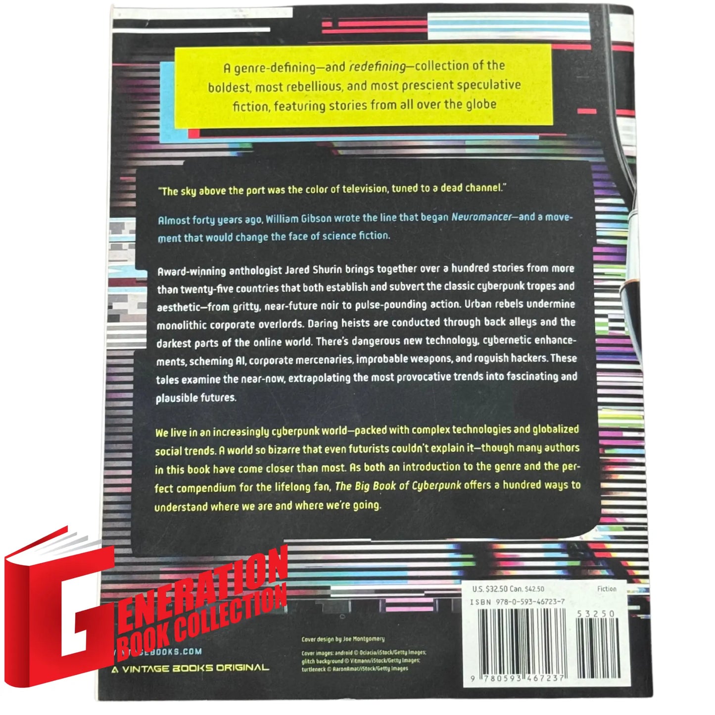Back cover details of The Big Book of Cyberpunk imported edition