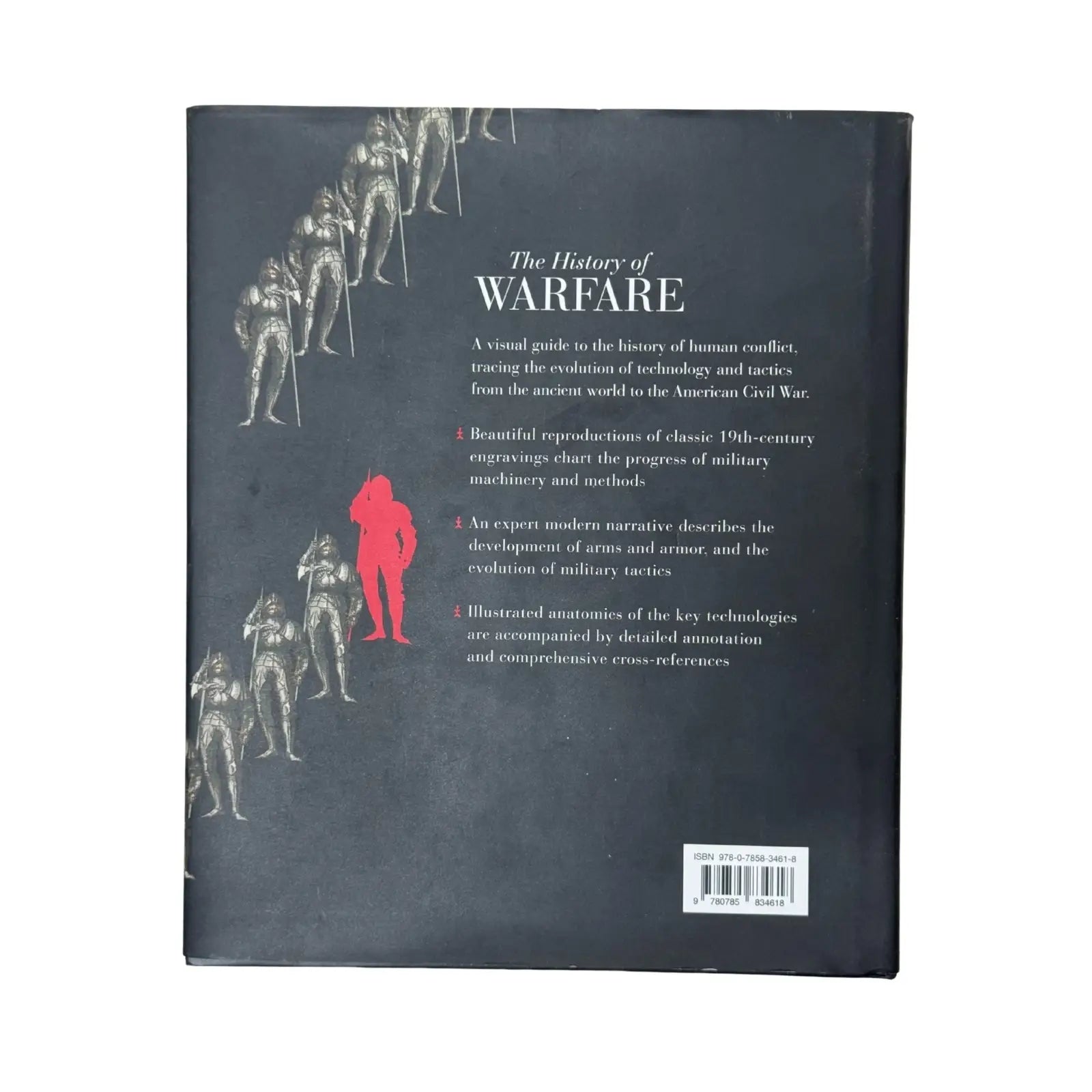 Back cover details of The History of Warfare imported edition