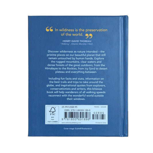 Back cover details of The Little Book of Wilderness imported edition