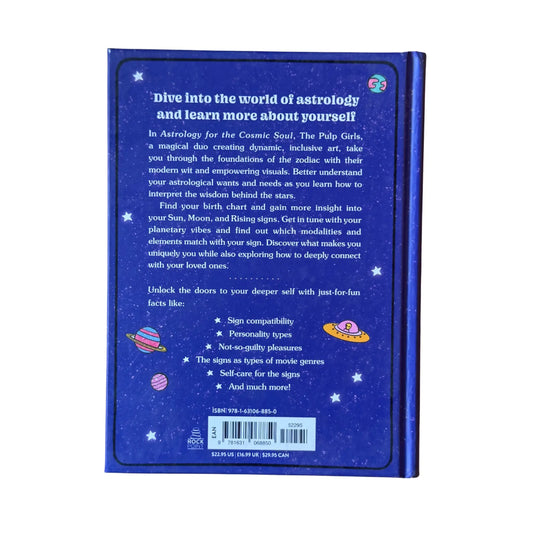 Back cover details of The Pulp Girls Guide to the Zodiac imported edition