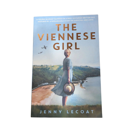 Front cover of The Viennese Girl by Jenny Lecoat, a historical novel set on German-occupied Jersey during World War II.