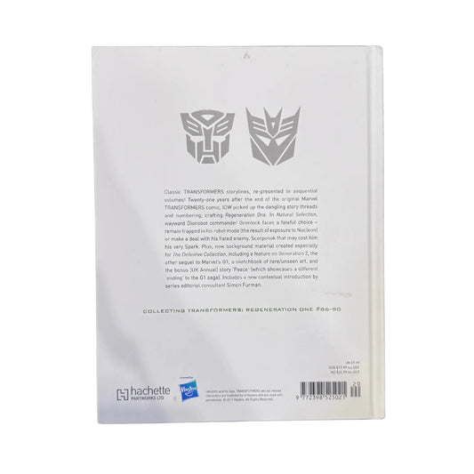 Back cover details of Transformers G1 Collection Vol 22 imported edition