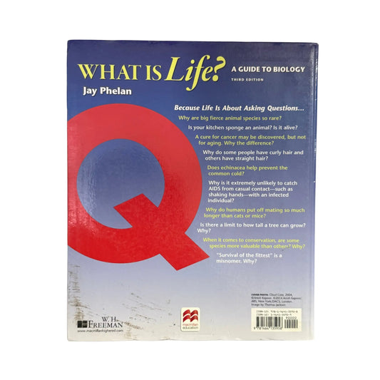 Back cover details of What is Life? A Guide to Biology imported edition