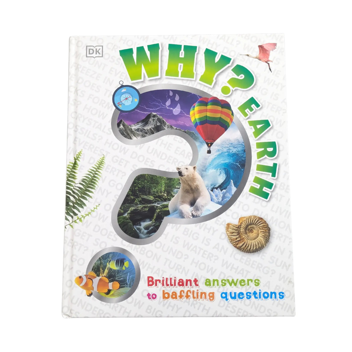The front cover of Why? Earth by DK, available as an original imported copy at Generation Books Collection Pakistan.