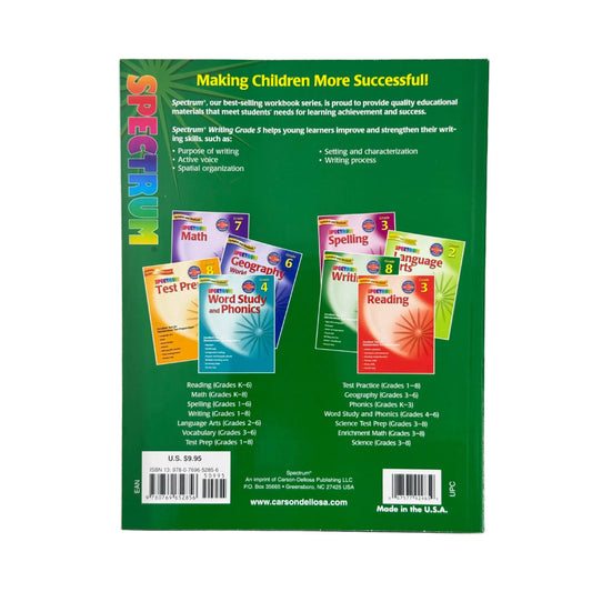 Writing, Grade 5 (Spectrum) 