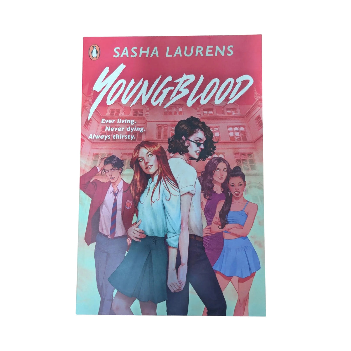 Front cover of Youngblood by Sasha Laurens, a young adult vampire romance and supernatural mystery.